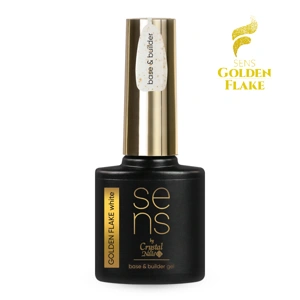 CRYSTAL NAILS SENS GOLDEN FLAKE BASE GEL - WHITE 10ML főképe